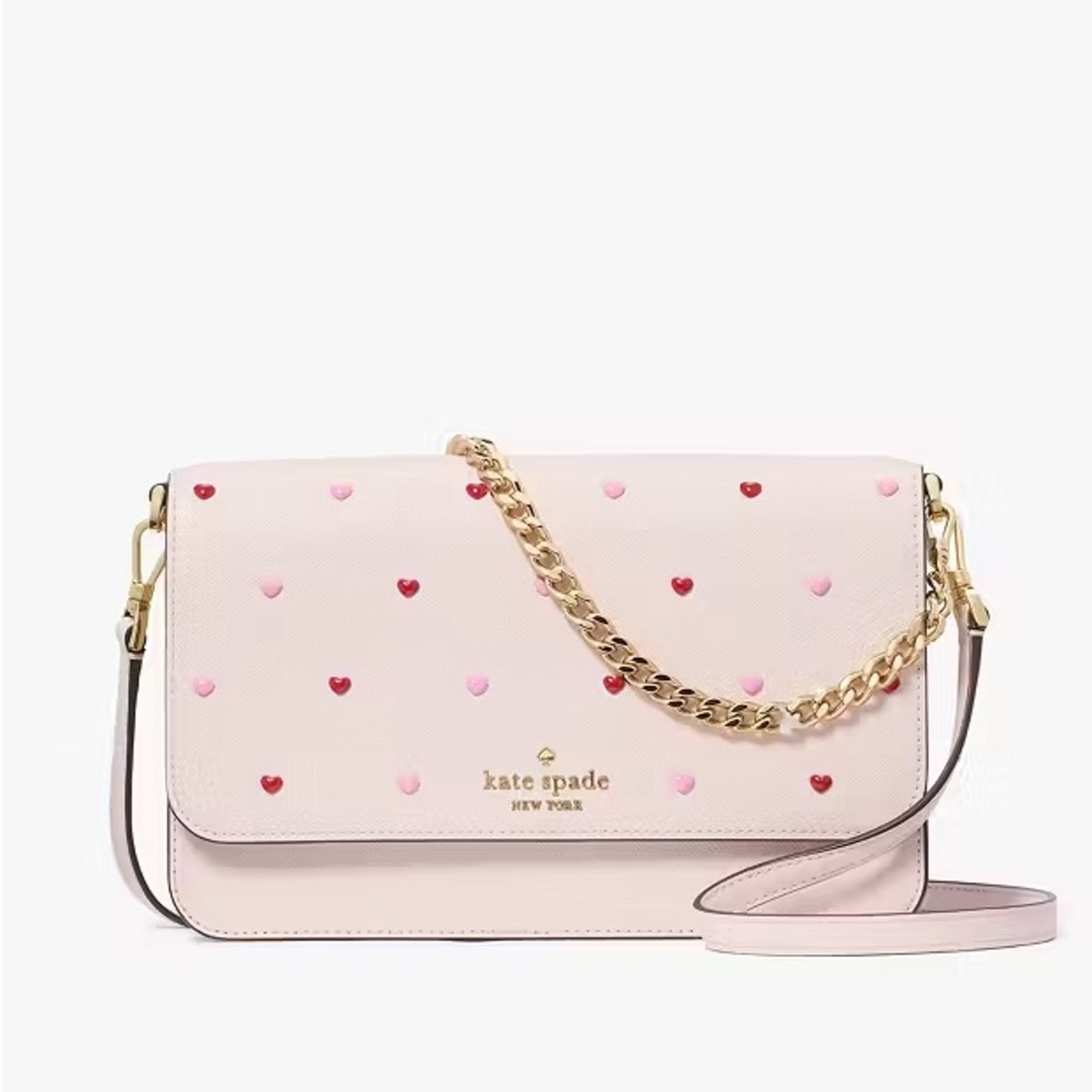 Kate Spade Madison Heart Studs Willow Convertible Crossbody - Picture 6 of 7